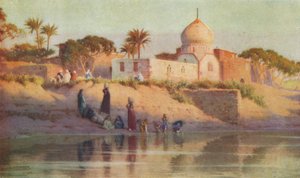 Vesnice Shinbab na dolním Nilu, c1880, 1904 od Robert George Talbot Kelly