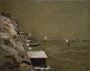 East River Embankment, zima, 1900.