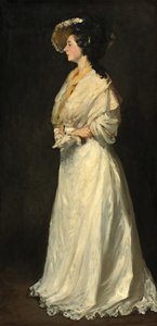 Mladá žena v bílém od Robert Henri
