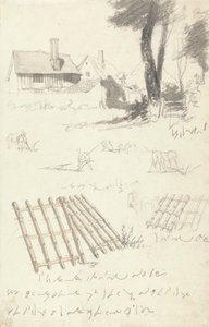 Studie statků u brány, orby a bran od Robert Hills