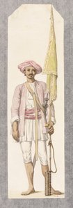 Rocket Man of Tipoo Sultan (1750-99), c.1793-4 (wc na papíře) od Robert Hone