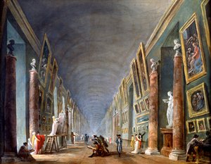 "Velká galerie, Louvre, Paříž", 1801-1805