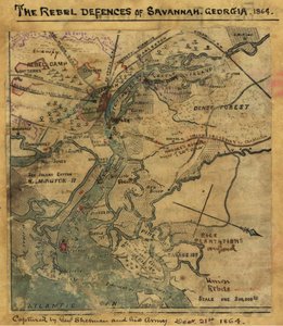 Útok na Ft. Pulaski Savannah, Georgia, duben 1862. LOC gvhs01.vhs00277 od Robert Knox Sneden