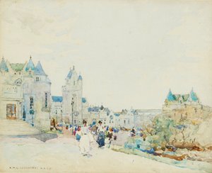 Promenáda (akvarel) od Robert McGowan Coventry
