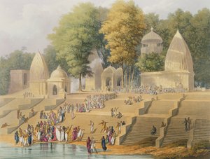 Příprava na suttee nebo obětování hinduistické vdovy, ze svazku I 