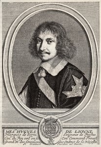 Hugues de Lionne (1611 - 1671), markýz de Fresnes, lord z Berny, byl diplomat a ministr státu za Ludvíka XIV. Rytina Roberta Nanteuila. Soukromá sbírka.