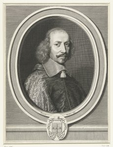Portrét kardinála Mazarina, 1655 od Robert Nanteuil