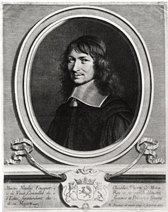 Portrét Nicolase Fouqueta (1615-80) 1662 (rytina) (čb foto) od Robert Nanteuil