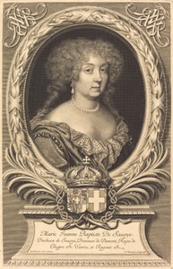 Marie-Jeanne-Baptiste, vévodkyně Savojská od Robert Nanteuil after Laurent Dufour