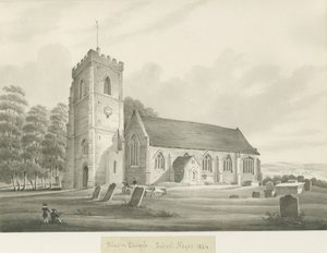 Kinver Church: sépiová kresba od Robert Noyes