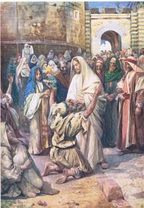 Blind Bartimeeus, od The Bible Picture Book vydané Thomasem Nelsonem, c.1950
