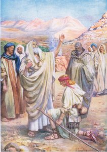 David pomazal krále z knihy The Bible Picture Book vydané Thomasem Nelsonem kolem roku 1950