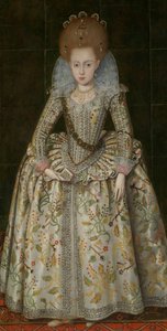 Princezna Alžběta 1596-1662, pozdější česká královna, ca. 1606. od Robert Peake I