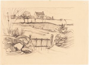 Brána k farmě, Pont-Aven od Robert Polhill Bevan