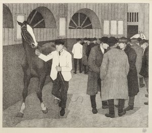 Obchodníci s koňmi v Barbicanu, 1921 od Robert Polhill Bevan