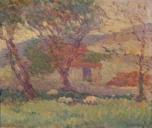 V Downs poblíž Lewes, 1906 od Robert Polhill Bevan