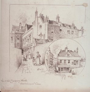 Zadní pohled na Old Blakeney Head Inn, Bartholomew Close, Londýn, c.1900 od Robert Randoll