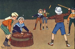 Osselety a kvineta. Rytí do „“ Co hrajeme? “” od E. Webera s akvarelovými kresbami Roberta Sallese (1871-1929). Knihovna Garnier Freres, Paříž od Robert Salles