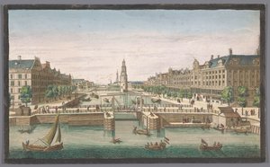 Pohled na Oudeschans v Amsterdamu z IJ Pohled na Amsterdam ze starého opevnění (název na objektu) Holandsko (název série) od Robert Sayer