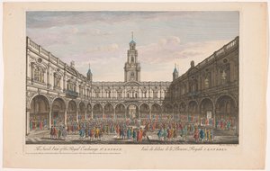 Pohled do interiéru Royal Exchange v Londýně Vnitřní pohled na Royal Exchange v Londýně (název na objektu) Londýn (název série) od Robert Sayer