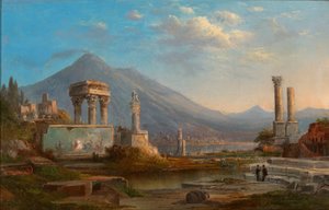 Vesuv a Pompeje, 1870.