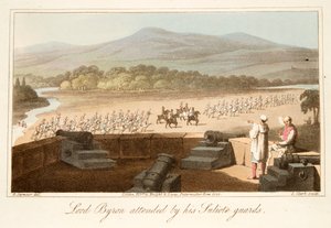 Lord Byron za účasti jeho Suliote Guards, hospoda. 1825. od Robert Seymour