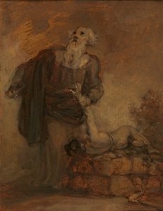 Abraham a Izák (Abraham svírá Izáka za paži)