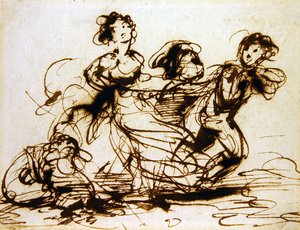 Děti si hrají (inkoust na papíře) od Robert Smirke