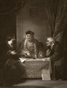 Jindřich VII. s Empsonem a Dudleyem, vyryl Worthington, ilustrace z Davida Humea 