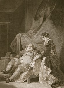 Henry 8th and Catherine Parr, rytý George Noble, ilustrace od Davida Humea 