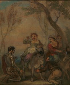 Ilustrace pro Dona Quijota (s postavami na oslu) od Robert Smirke