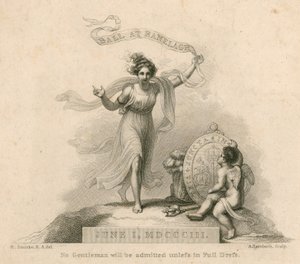 Pozvánka na ples v Ranelagh Gardens, Millbank, Londýn, 1. června 1803 od Robert Smirke