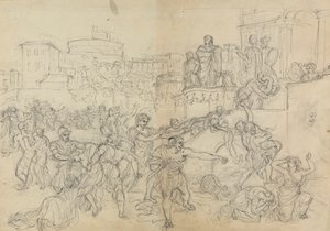 Náčrt Gothů vstupujících do Říma, ze Shakespearovy hry, Titus Andronicus od Robert Smirke