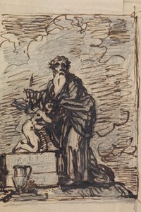 Studie Abraháma zkoušeného Bohem od Robert Smirke