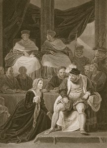 Proces o svatbě Jindřicha VIII., ryl T. Holloway, ilustrace z Davida Huma 