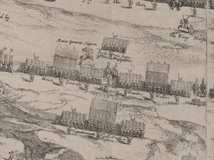 Popis armád koní a nohou Jeho Veličenstva a sira Thomase Fairefaxe; čtrnáctého června 1645 od Robert Streater or Streeter