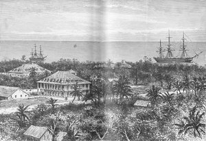Královnin palác v Papeete, Tahiti, c1885, 1890