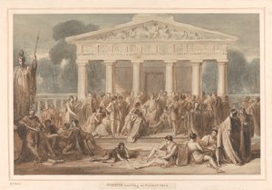 Hypatia vyučování v Alexandrii od Robert Trewick Bone