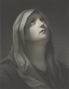 Hlava Panny vzhlíží doprava, po Reni, 1869. od Robert Trossin