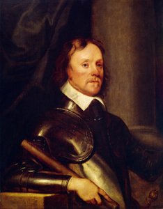 Portrét Olivera Cromwella (1599-1658). Malba Roberta Walkera (1599-1658), olej na dřevě