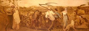 Harvest Moon, cca 1883 (ručně kolorovaný lept na papíře) od Robert Walker Macbeth
