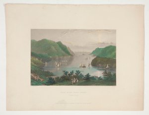 Pohled z West Pointu (Hudson River), ilustrace pro Nathaniela Parkera Willise od Robert Wallis