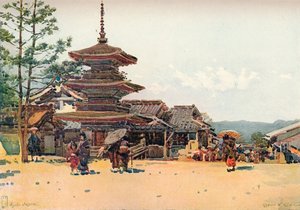 Pagoda Yasaka, Kjóto, Japonsko, c1909