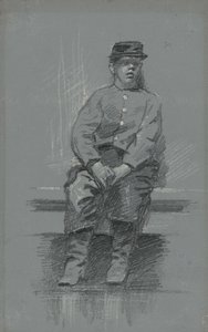The Cadet, c.1895 (grafit na šedém tabletu)