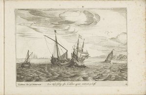 Wijdschip z lichtera Een Wyt-schip ofte Lichter groot about 30 Last / Lichter de 30 Tonneaux (název na objektu) Rozmanité lodě nejsou na sert dans les Provinces Unies