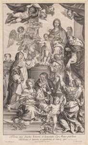Panna a dítě se svatými, c. 1720-1730. od Robert van Audenaerd