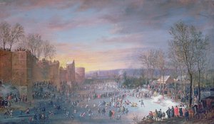 Bruslení na Stadtgraben v Bruselu, 1649 (panel)