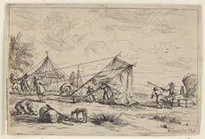 Stavění stanu Různé tábory (název série) od Robert van den Hoecke