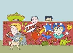 The Wall Donald Built, 2019 (digitální) od Roberta Murray