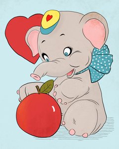 Valentine Elephant, 2021 (digitální) od Roberta Murray